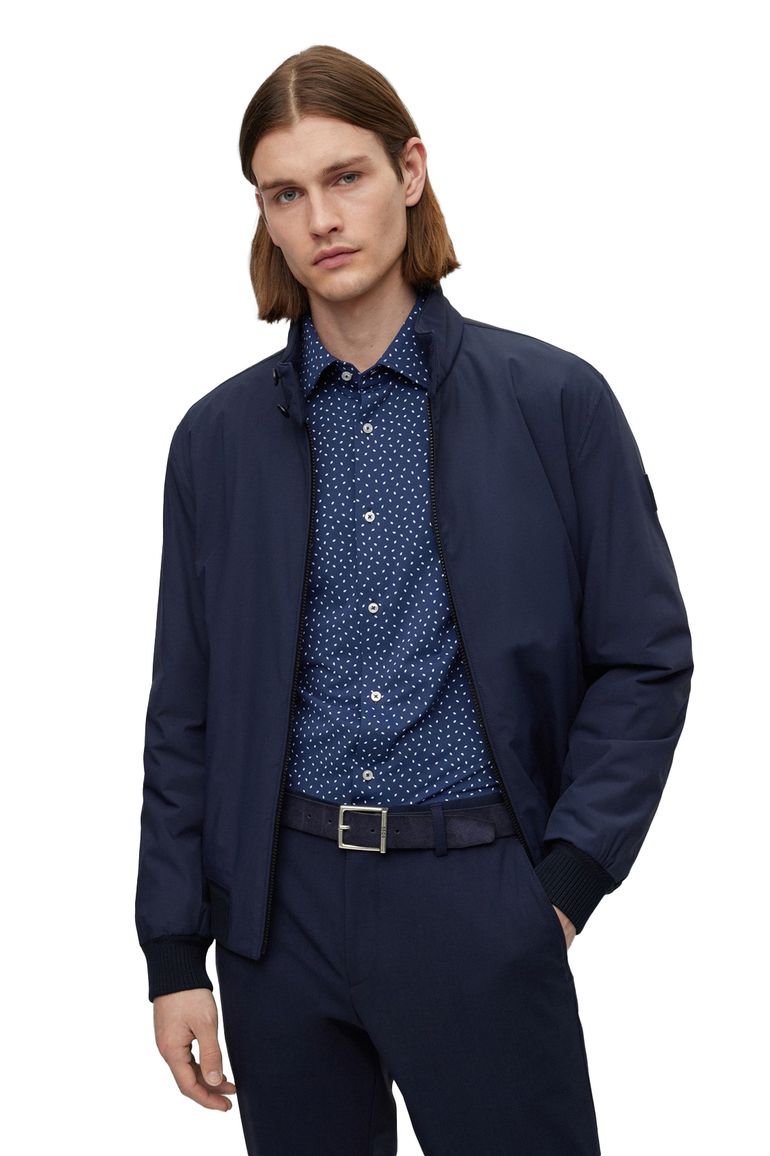 BOSS Black P-Cordovan softshell jas donkerblauw