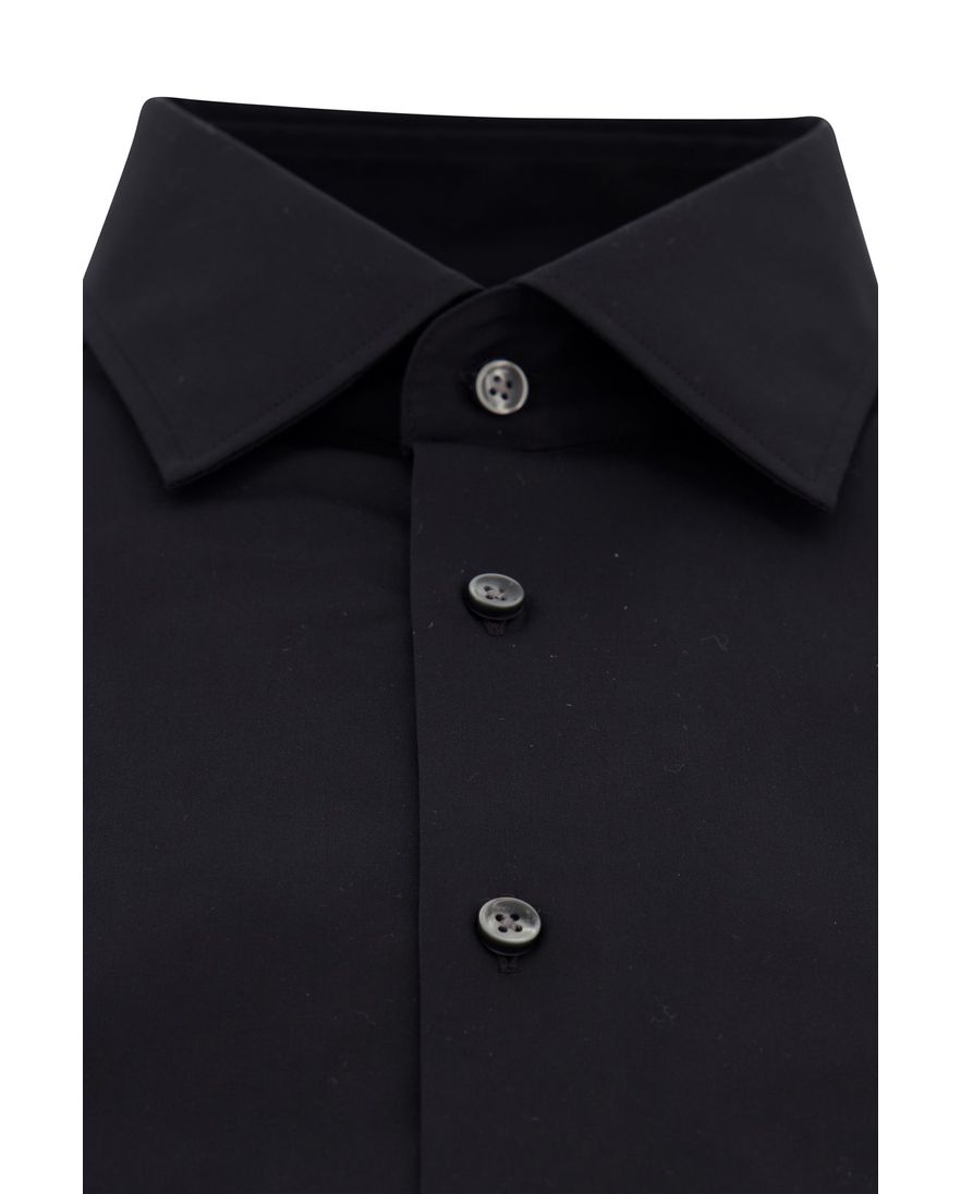 Zwart Hugo Boss overhemd slim fit H-HANK