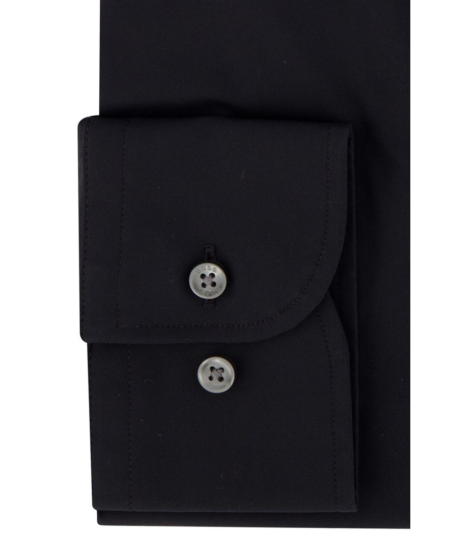 Zwart Hugo Boss overhemd slim fit H-HANK