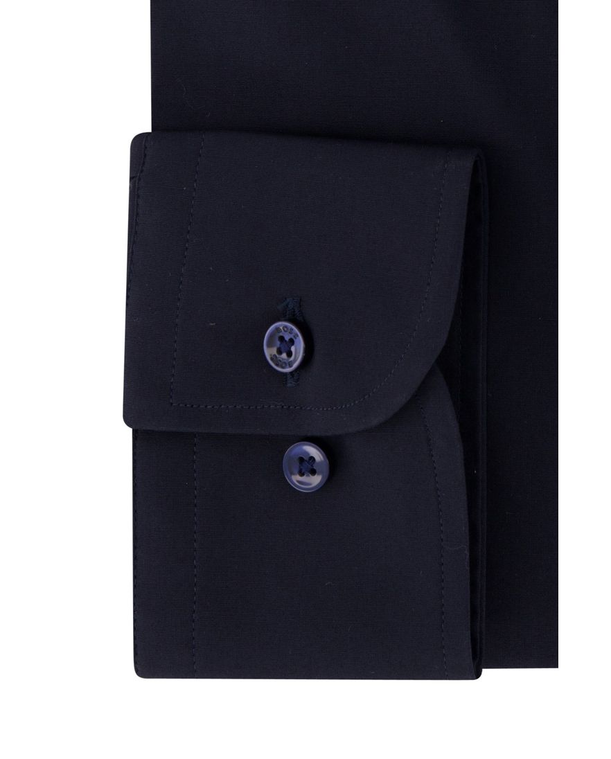 Hugo Boss H-HANK overhemd slim fit donkerblauw effen katoen