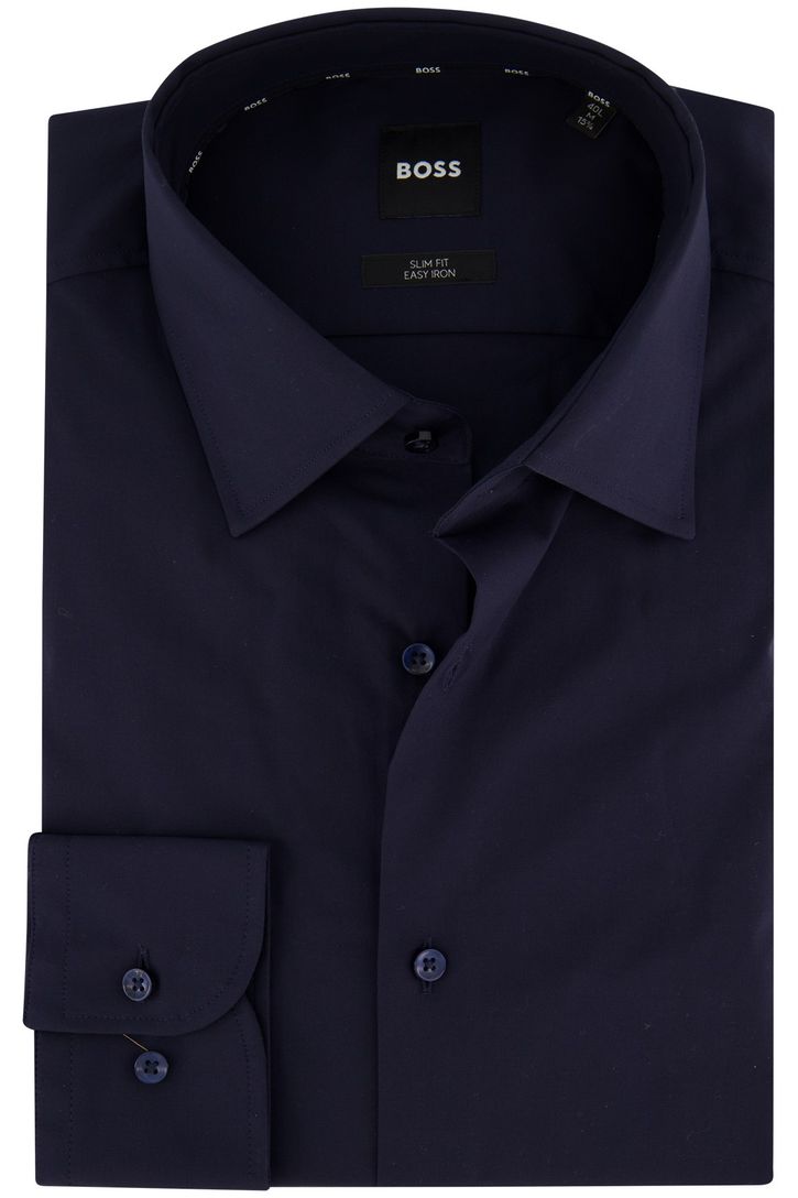 Donkerblauw Hugo Boss overhemd H-HANK slim fit