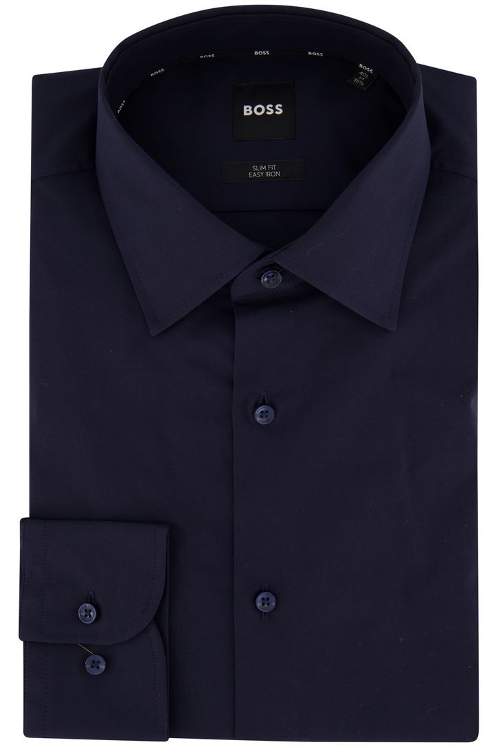 Donkerblauw Hugo Boss overhemd H-HANK slim fit