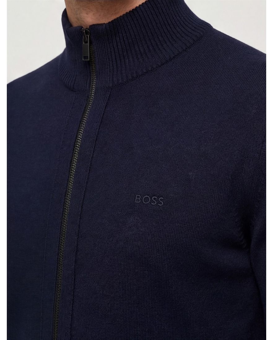 Hugo Boss vest navy merinowol