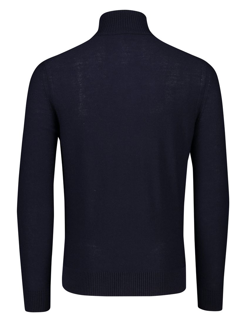 Hugo Boss vest navy opstaande kraag merinowol