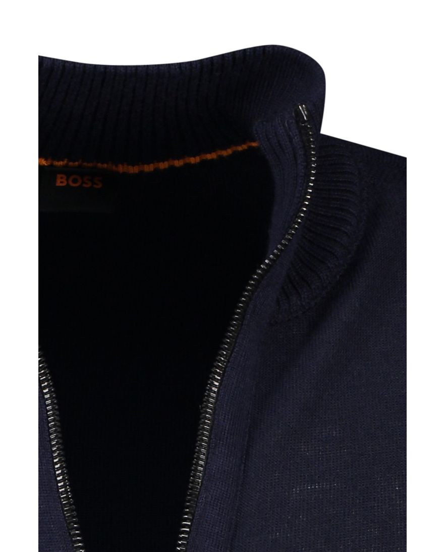 Hugo Boss vest navy merinowol