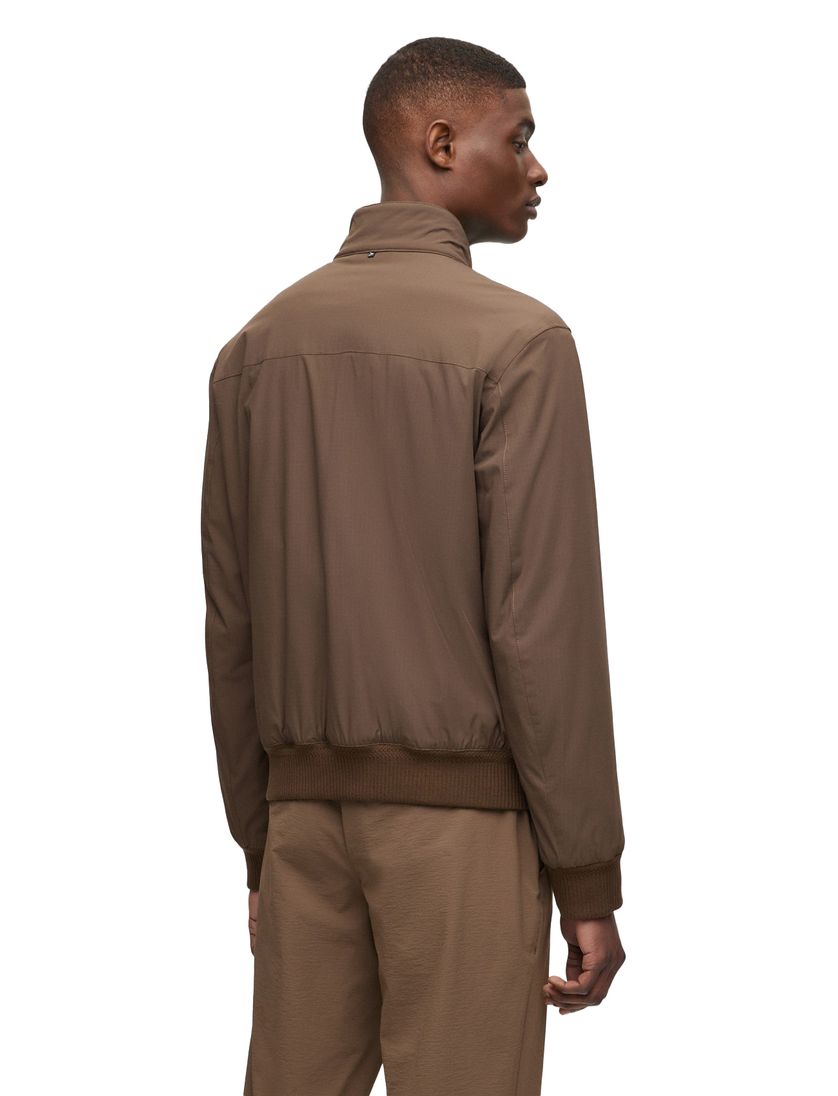 Hugo Boss tussenjas bruin effen normale fit