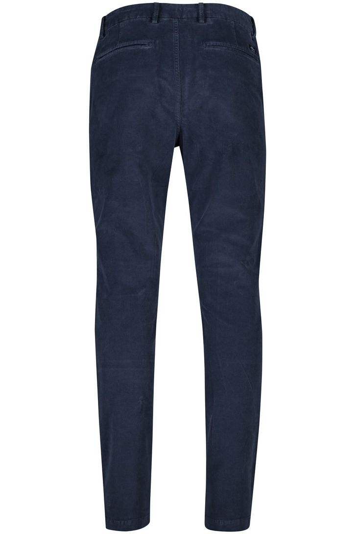 New Zealand broek Napier Cord blauw effen katoen