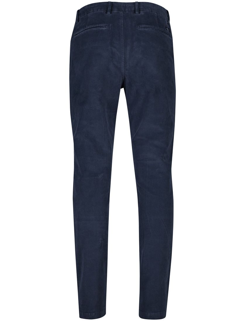 New Zealand broek Napier Cord blauw effen katoen
