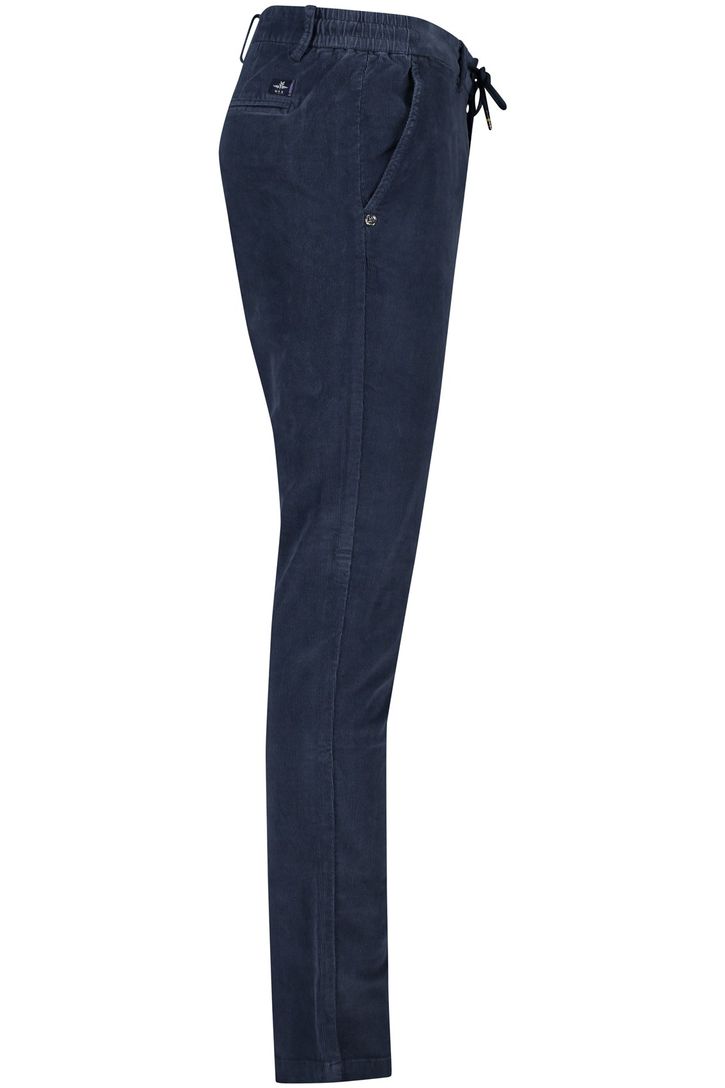 New Zealand broek Napier Cord blauw effen katoen
