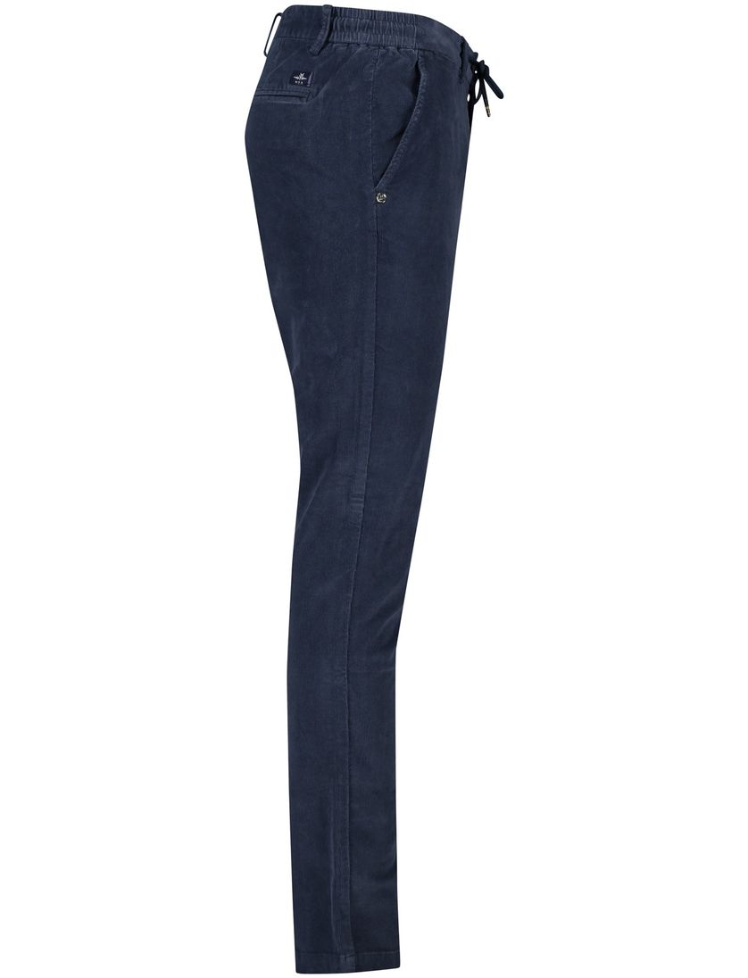 New Zealand broek Napier Cord blauw effen katoen