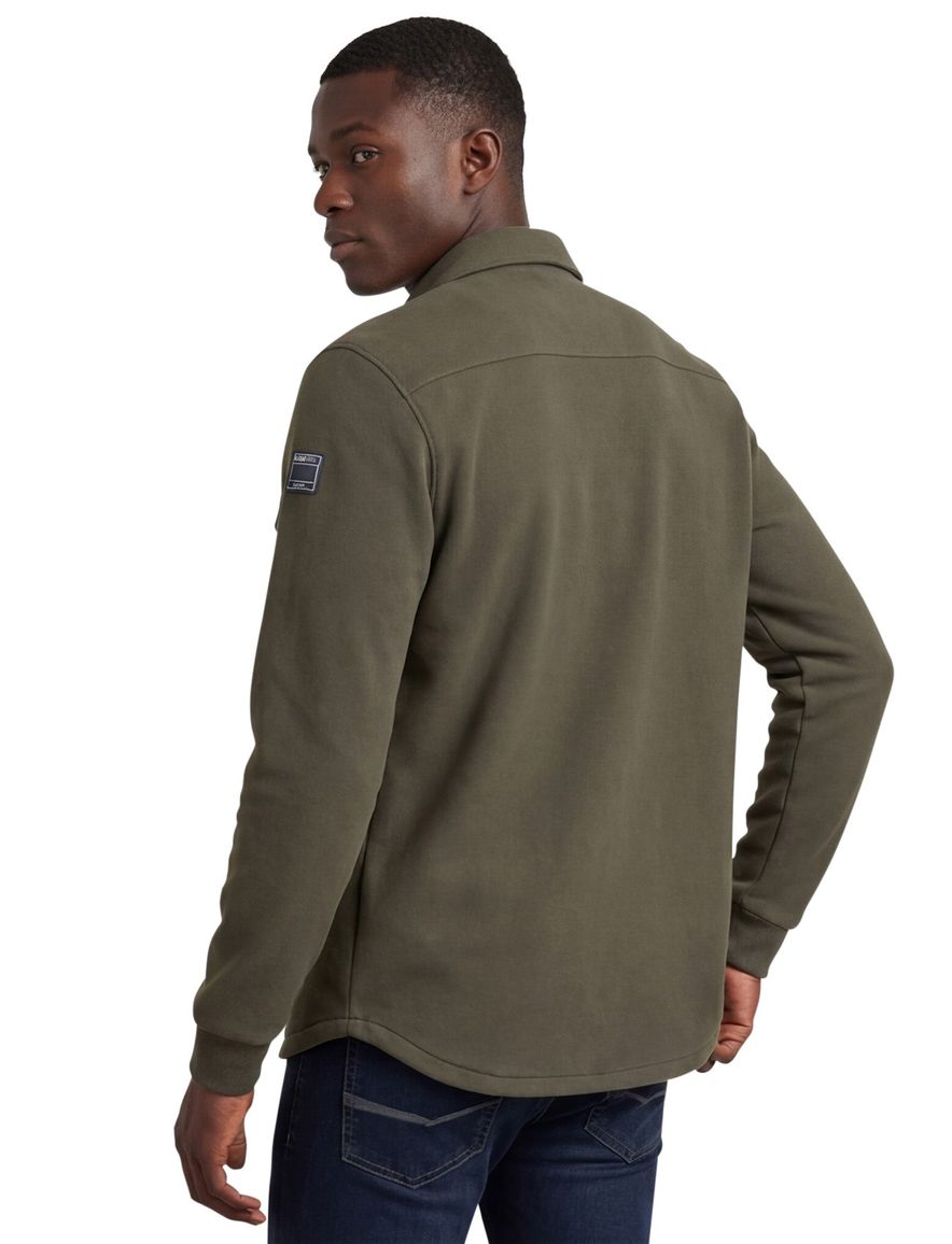 New Zealand overshirt Otakou groen effen katoen