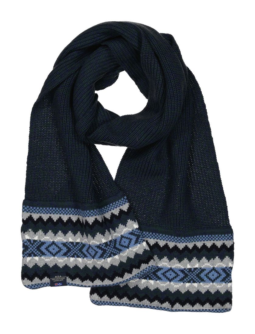 New Zealand sjaal groen geprint White stone