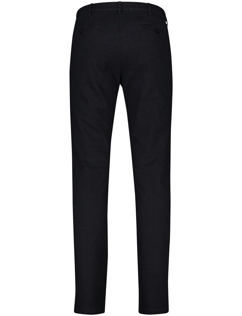 Meyer katoenen broek Bonn zwart effen katoen normale fit
