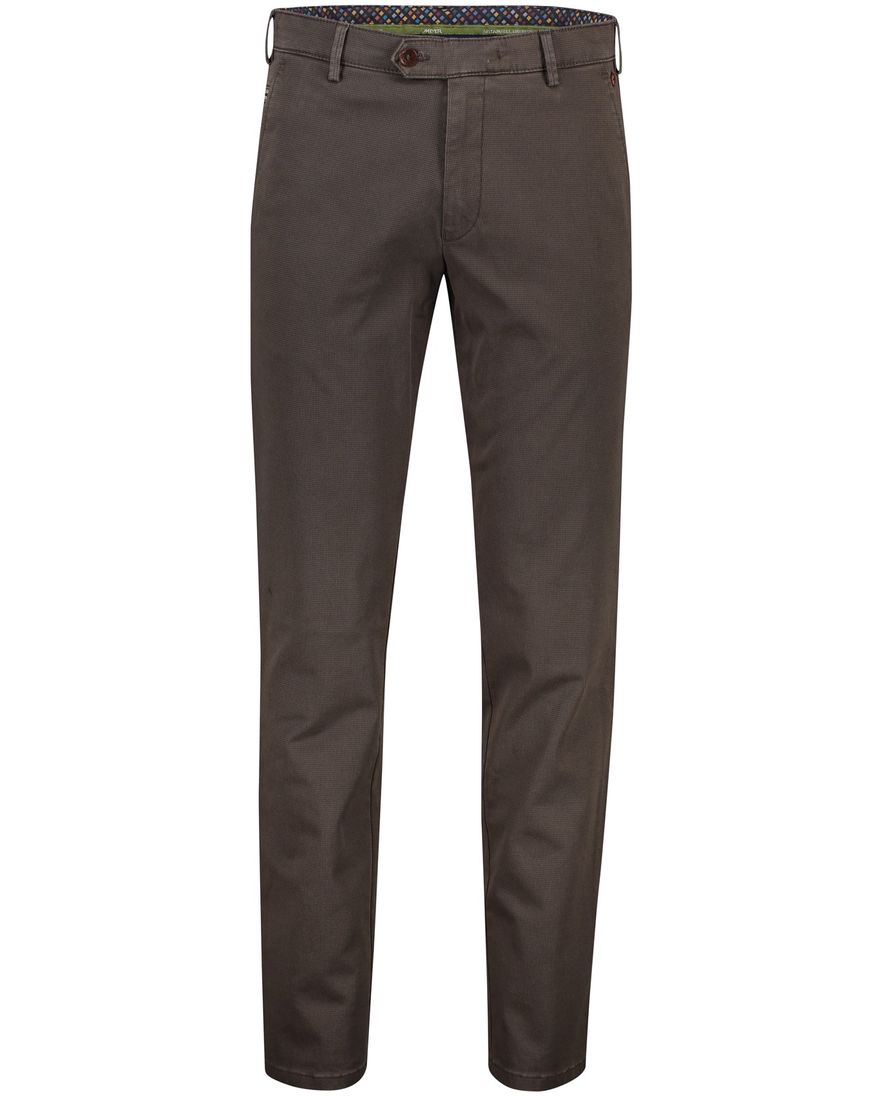 Meyer broek bruin katoen perfect fit