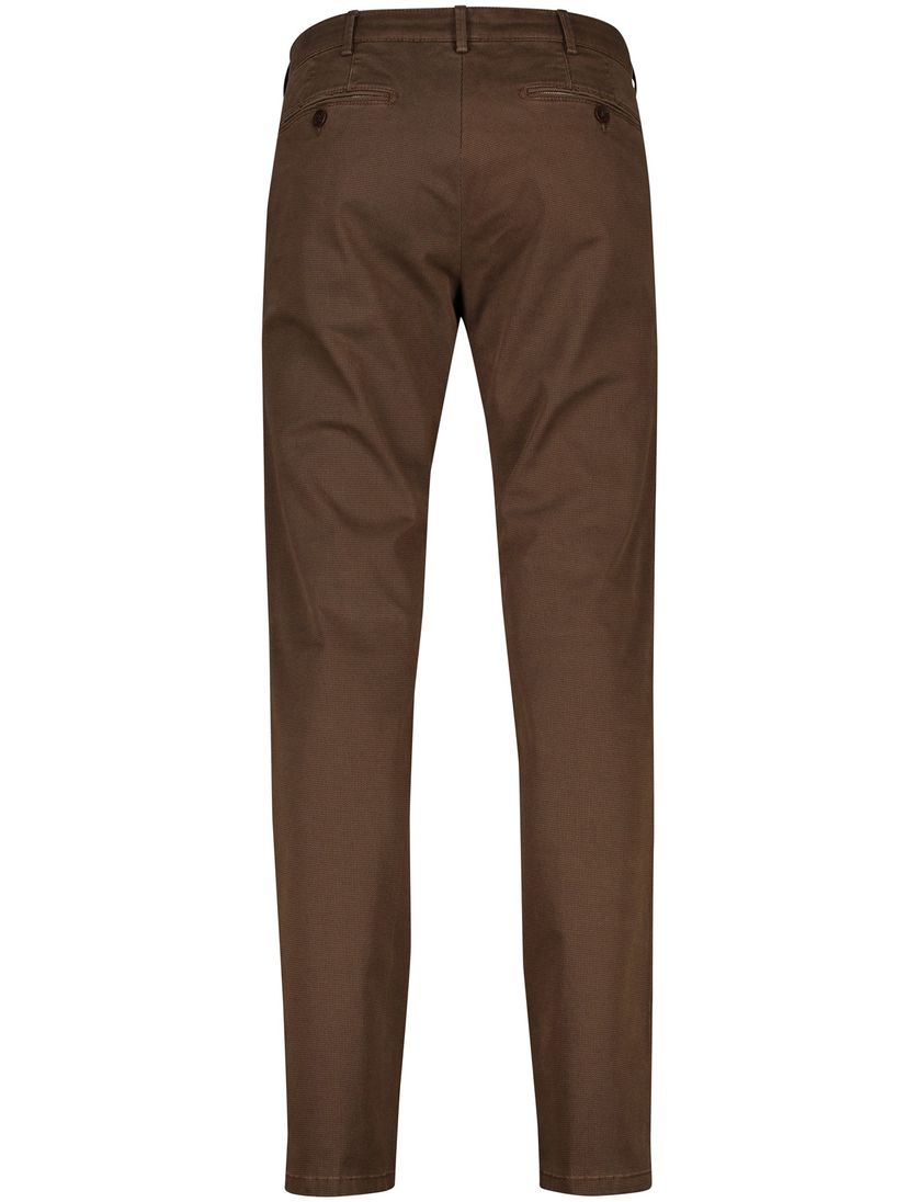 Meyer katoenen broek Perfect Fit Bonn bruin effen