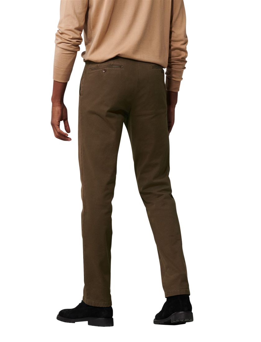 Meyer katoenen broek Perfect Fit Bonn bruin effen