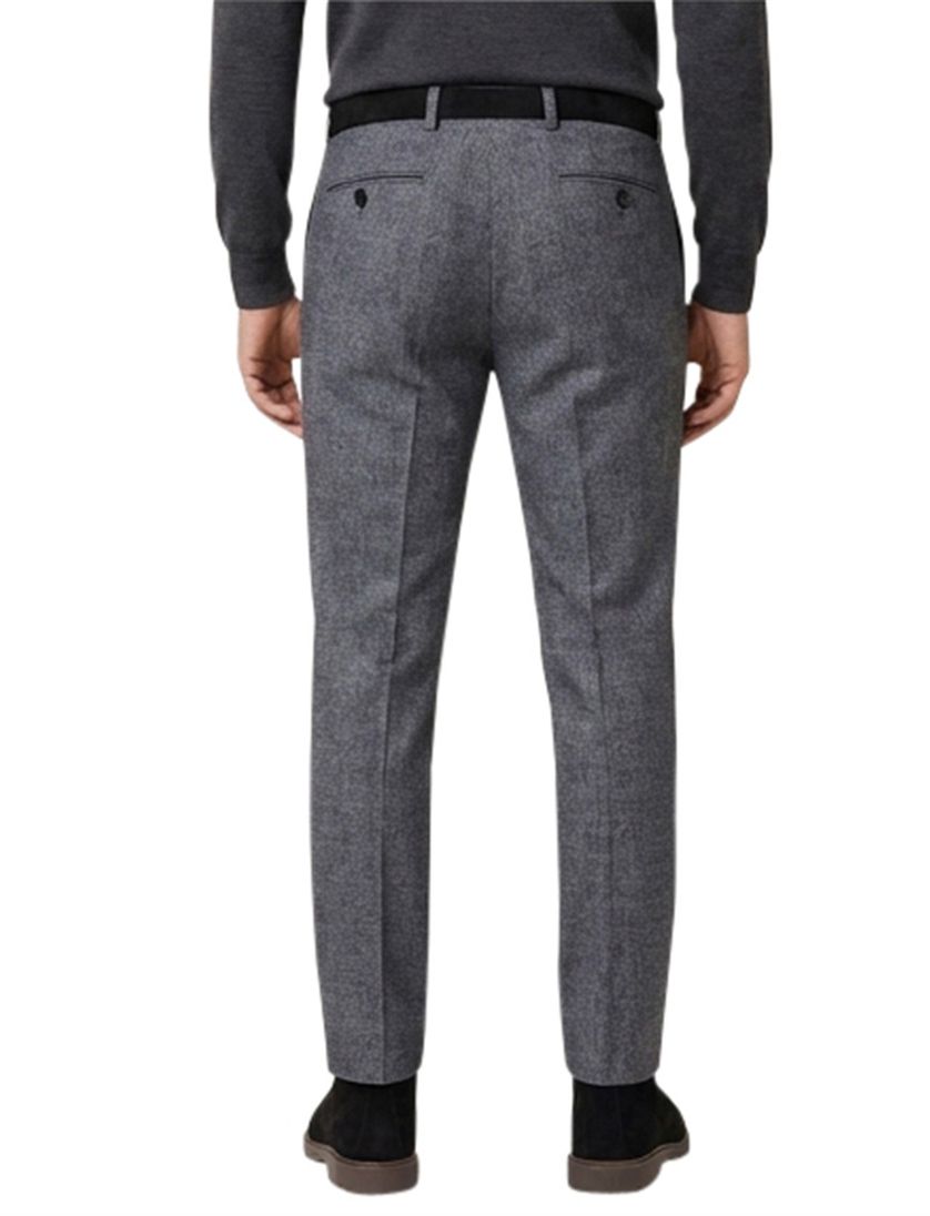 pantalon Meyer wollen blauw geruit wol