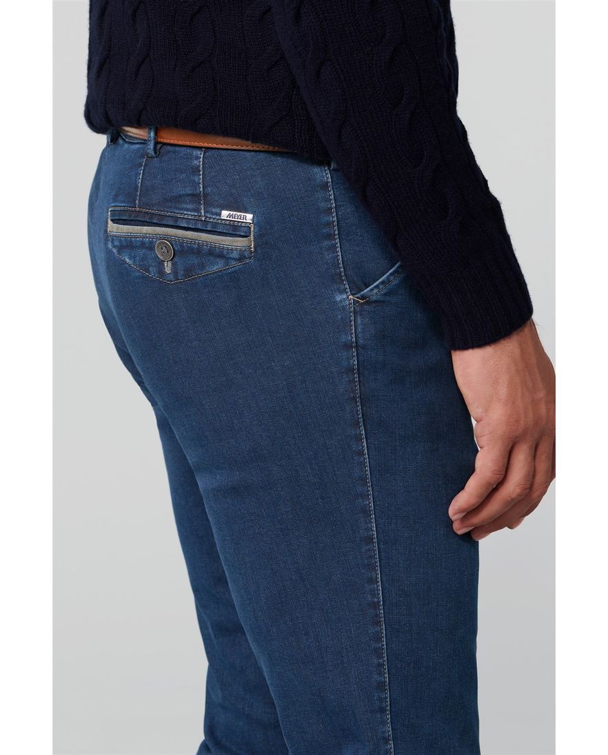 Meyer jeans blauw chicago perfect fit katoen