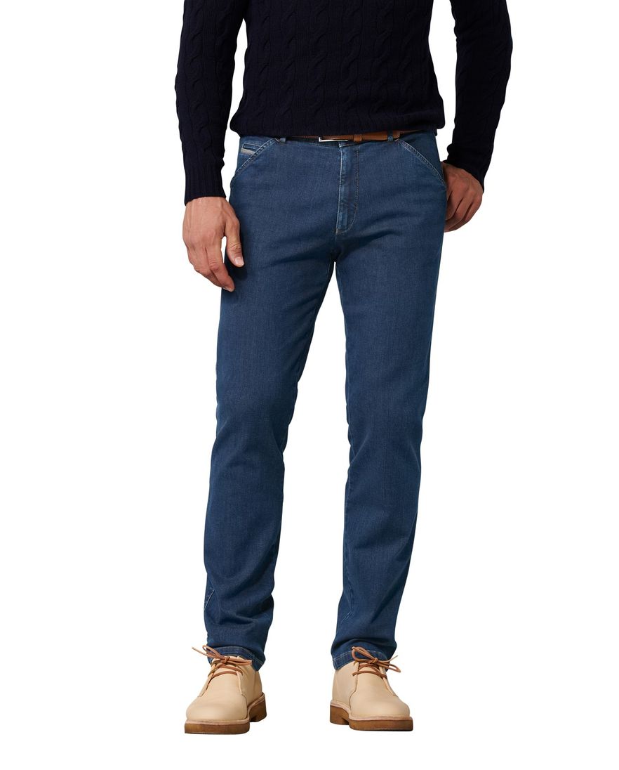 Meyer jeans blauw chicago perfect fit katoen