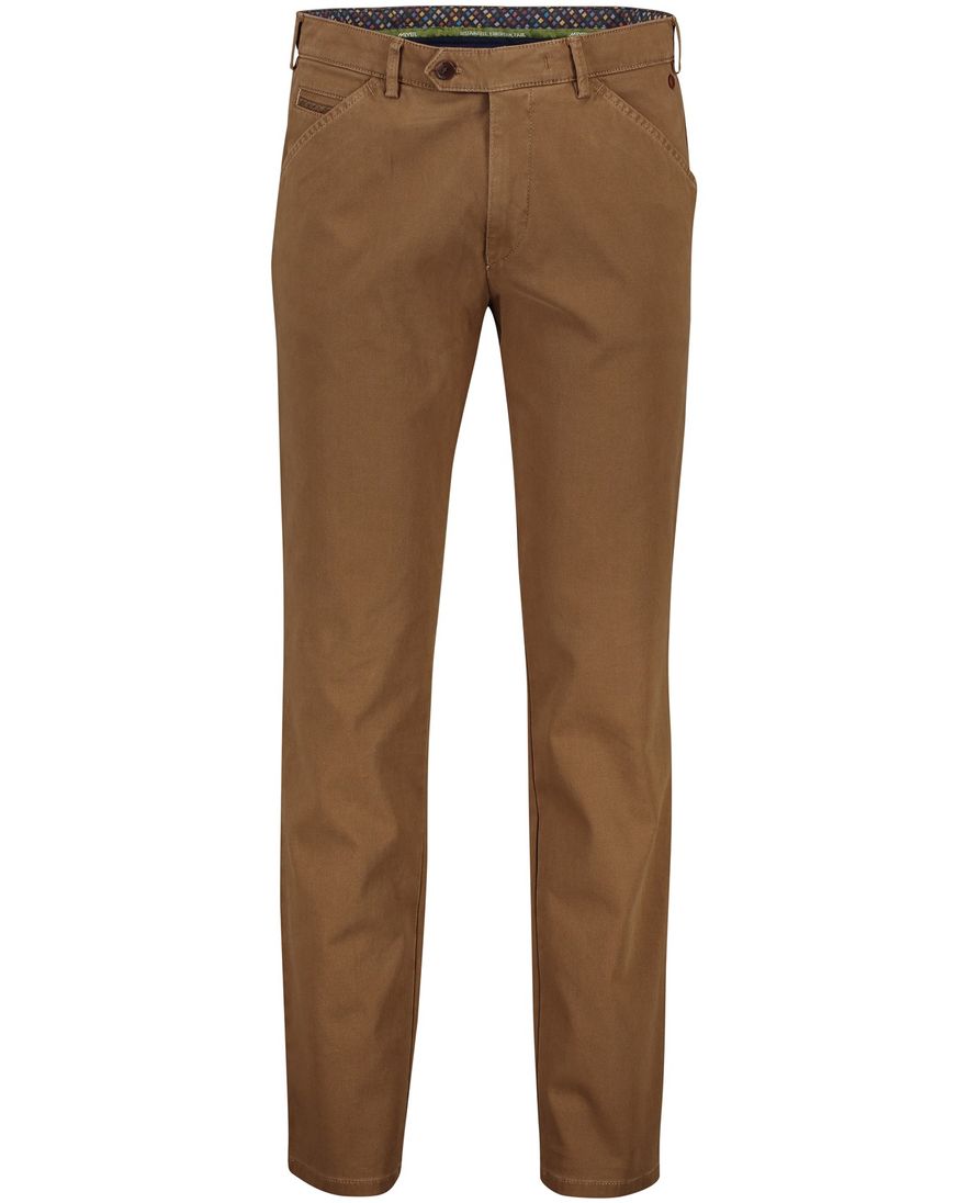 Meyer broek chicago perfect fit bruin katoen