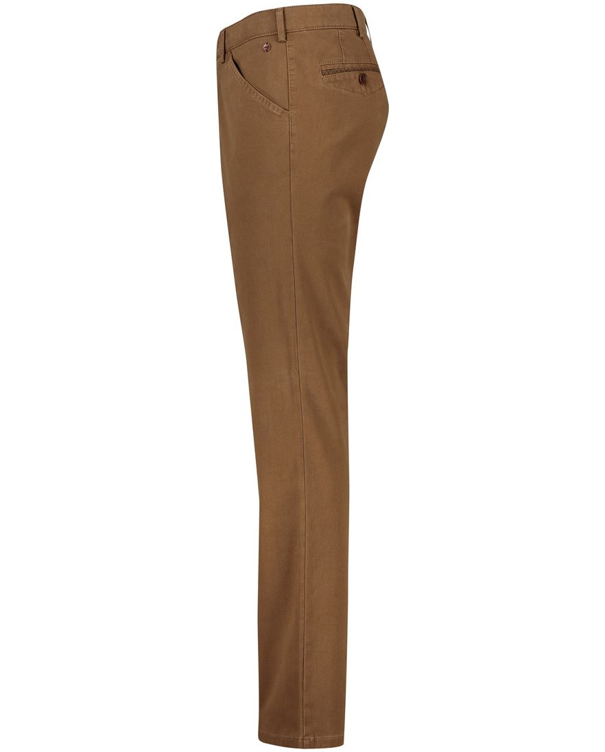 Meyer broek chicago perfect fit bruin katoen