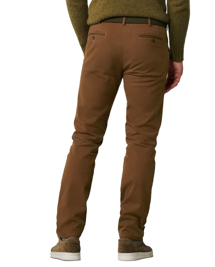 Meyer broek chicago perfect fit bruin katoen