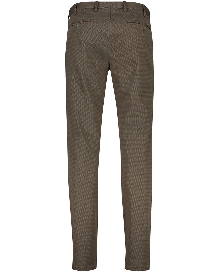 Meyer chino bruin effen katoen Oslo