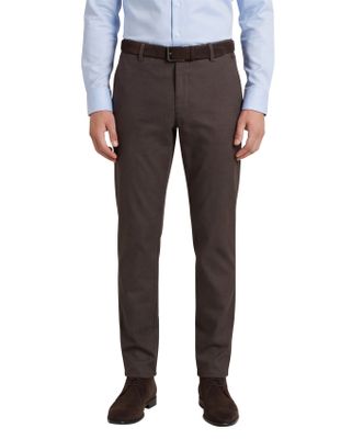 Meyer Meyer Paris broek heren bruin effen katoen