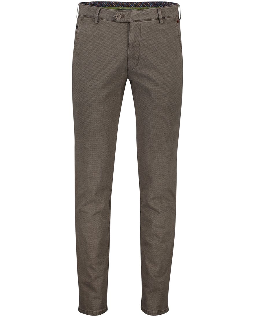 Meyer katoenen broek bruin gemêleerd