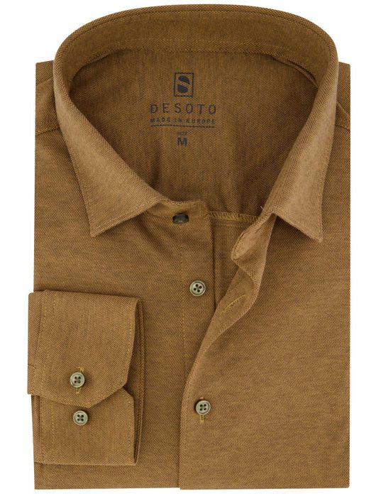 Desoto overhemd bruin katoen