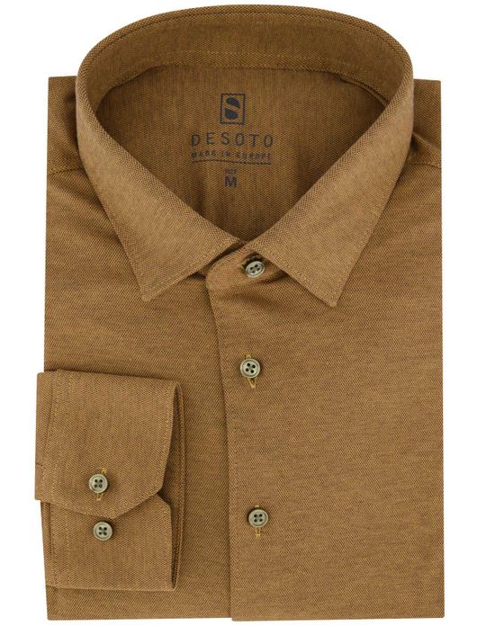Desoto overhemd bruin katoen