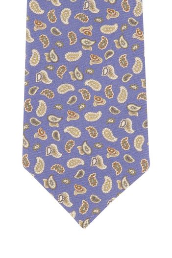 Profuomo Profuomo stropdas geprint blauw