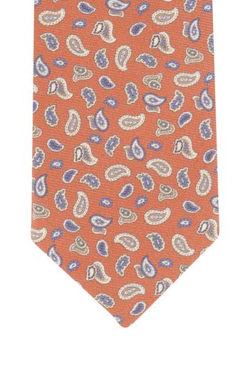 Profuomo Oranje Profuomo stropdas geprint