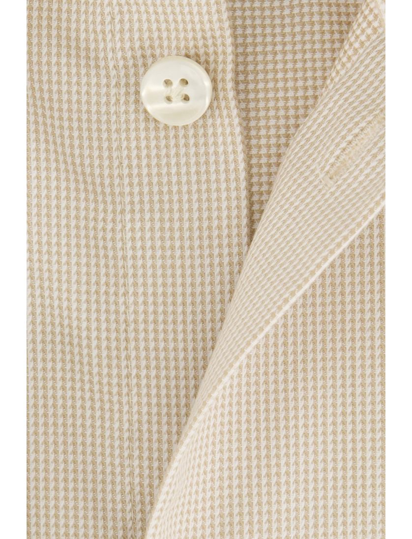 John Miller business overhemd Tailored Fit normale fit geprint beige