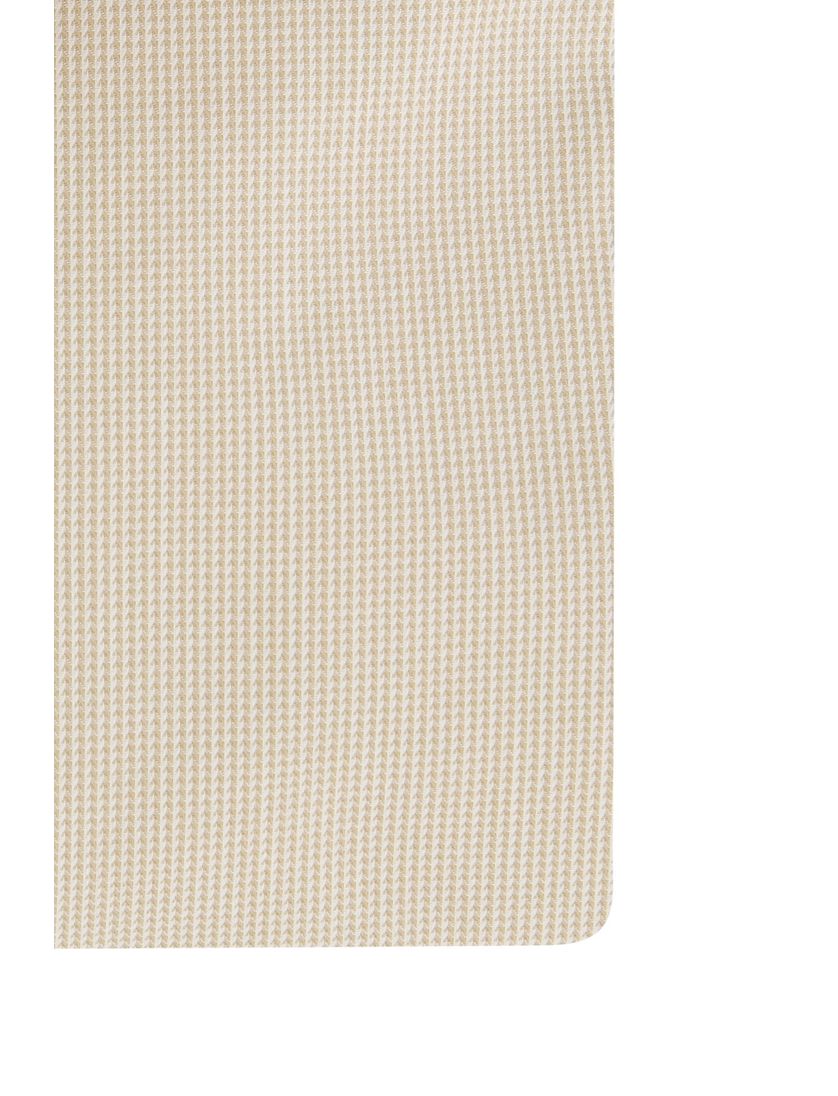 John Miller business overhemd Tailored Fit normale fit geprint beige