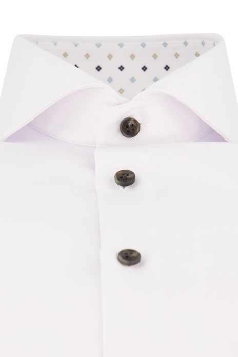 John Miller business overhemd tailored fit wit effen katoen
