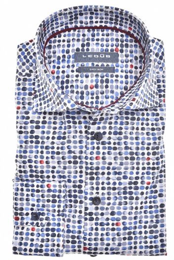 Ledub Ledub overhemd blauwe print