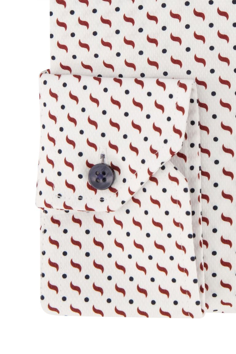 Ledub overhemd wit geprint