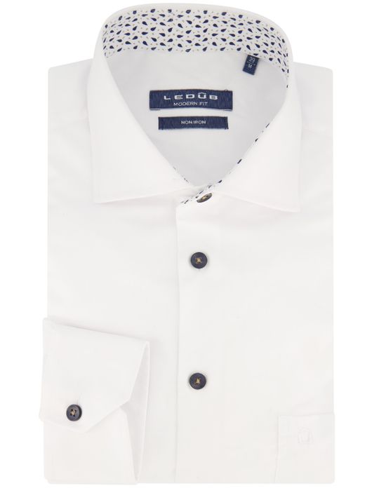 Ledub overhemd wit Modern Fit