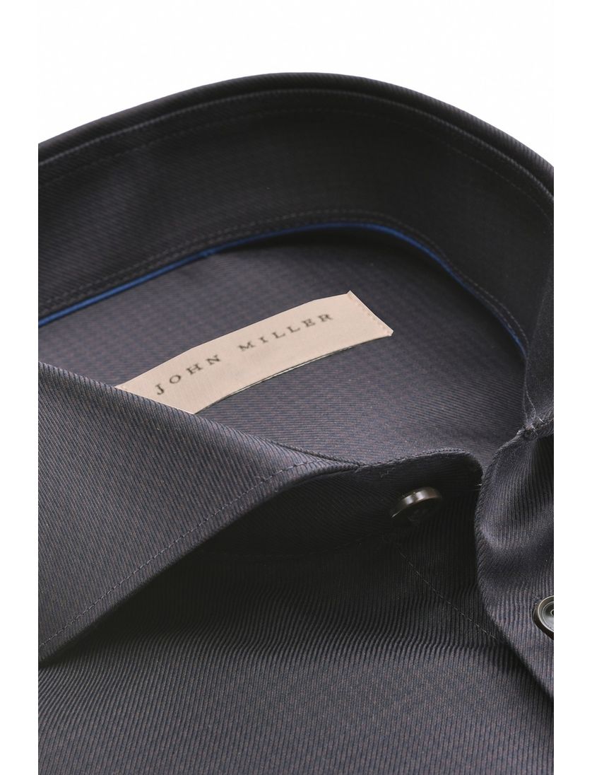 John Miller stijkvrij overhemd normale fit bruin geruit katoen