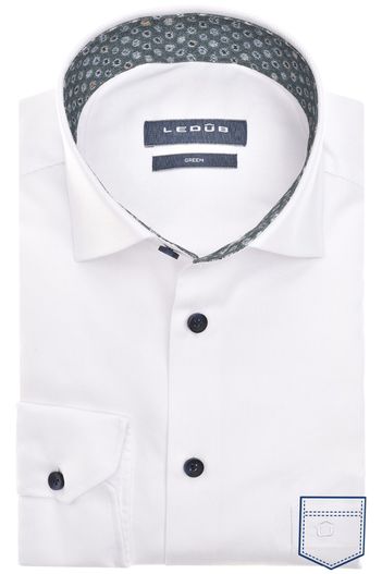 Ledub Ledub overhemd wit effen