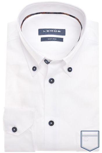 Ledub Ledub overhemd heren wit mouwlengte 7