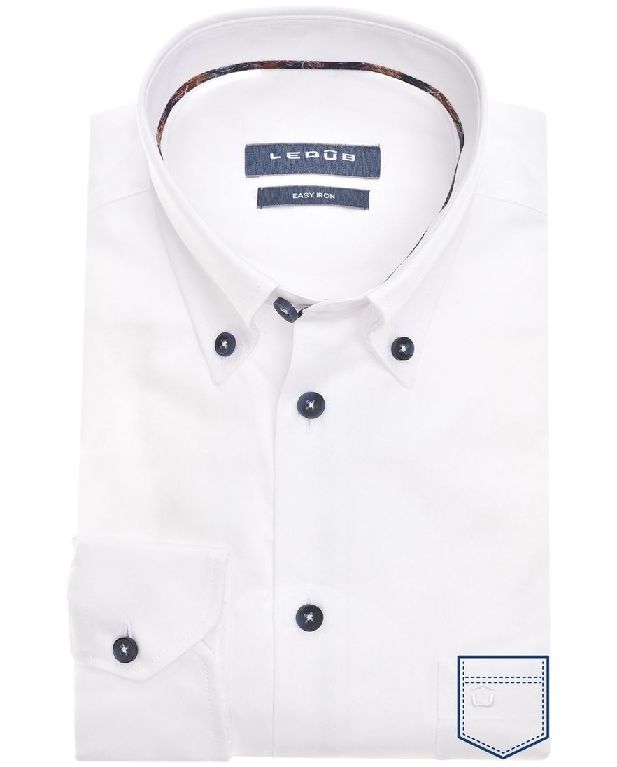 Overhemd mouwlengte 7 Ledub wit