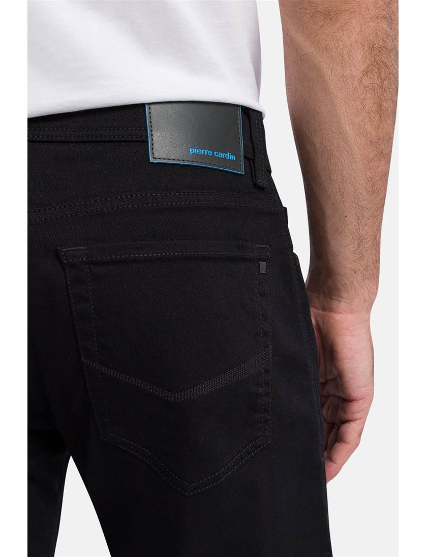 Pierre Cardin jeans Lyon zwart effen katoen