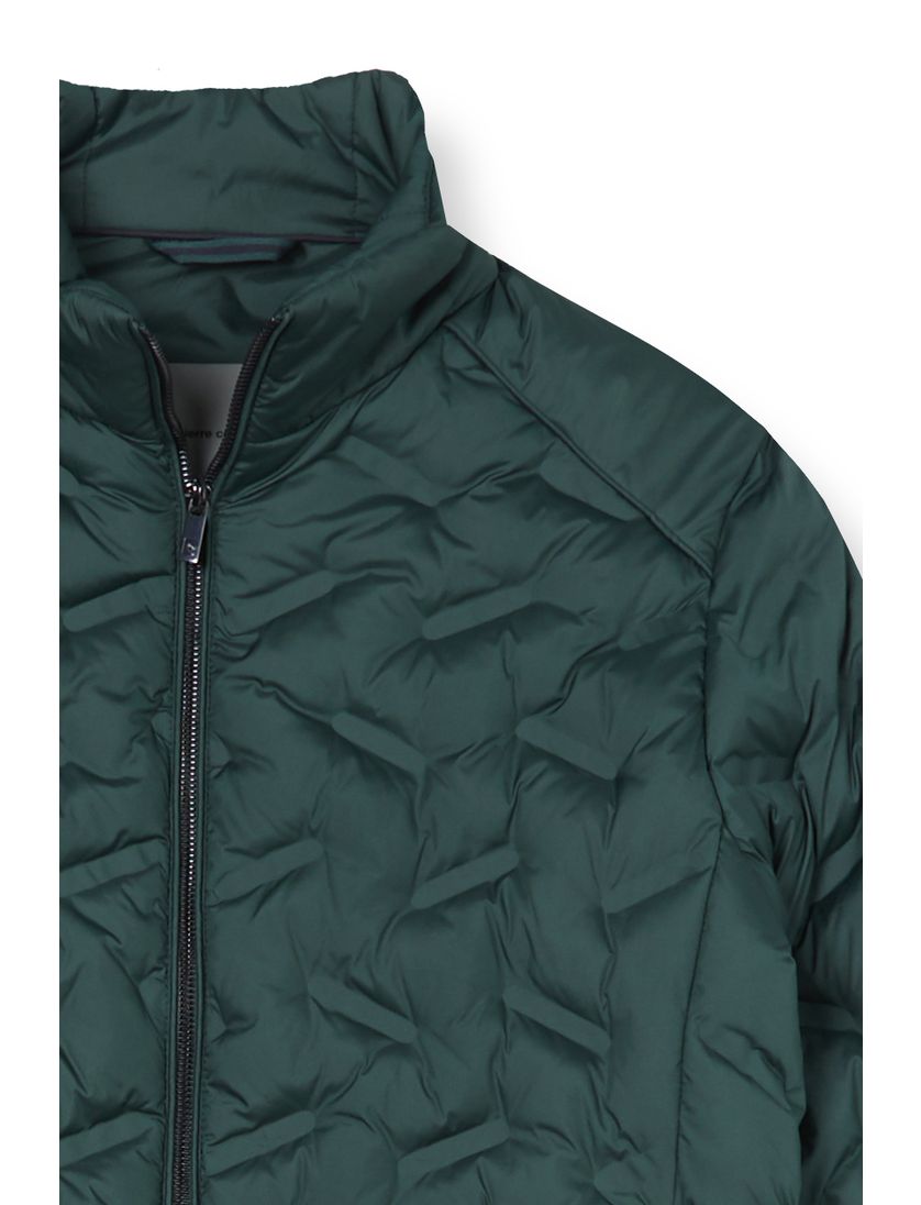 Pierre Cardin gewatteerde tussenjas normale fit groen