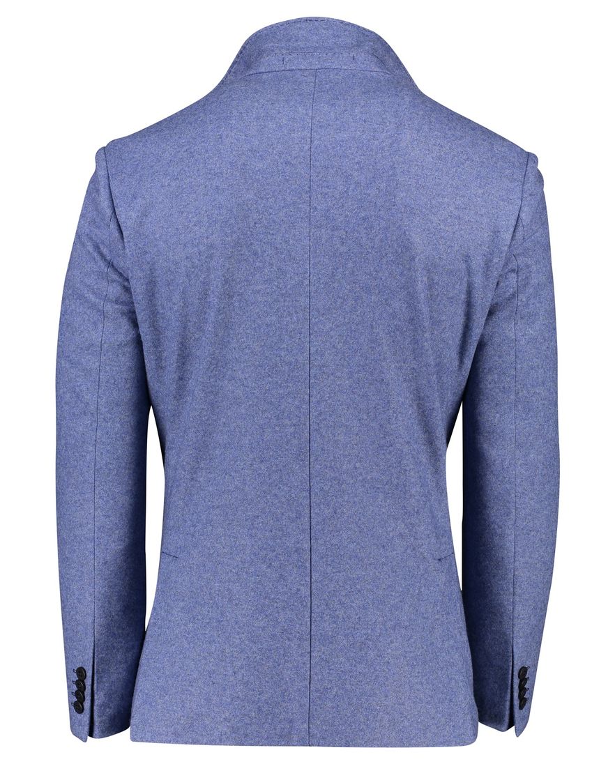 Roy Robson colbert blauw merinowol regular fit