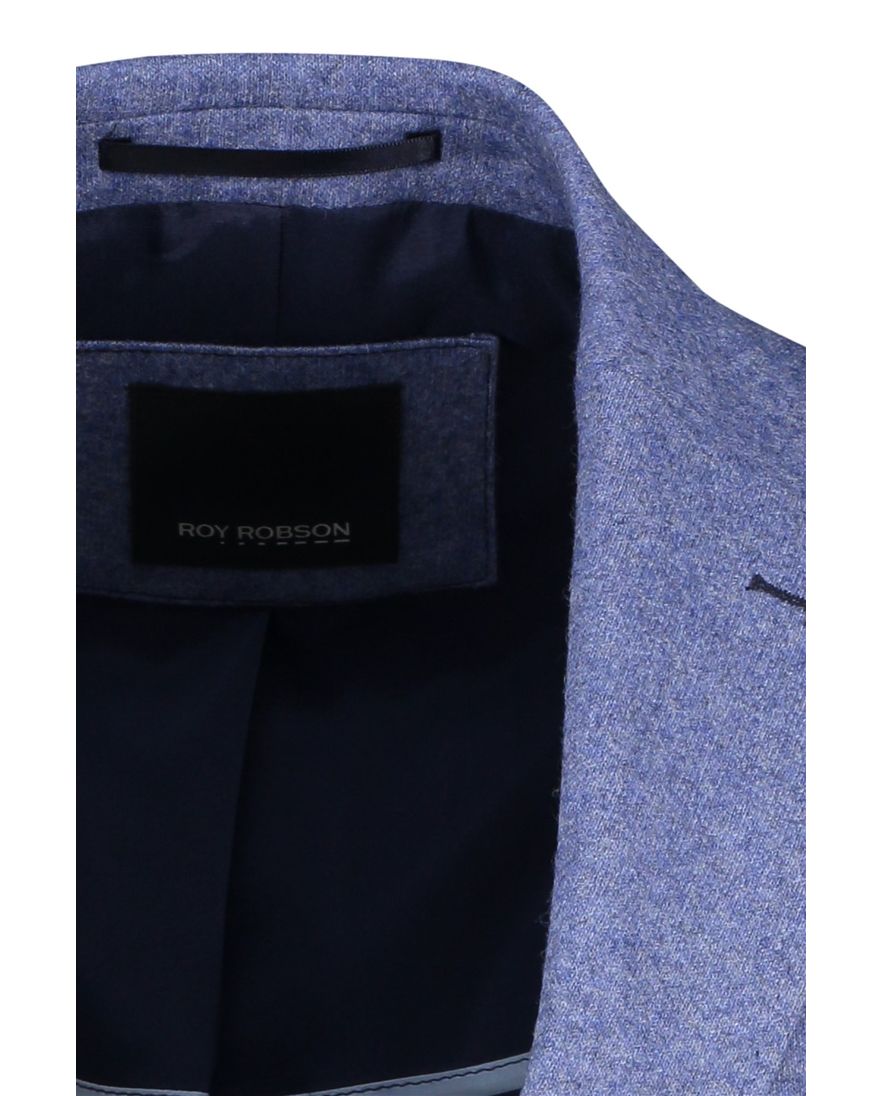 Roy Robson colbert blauw merinowol regular fit