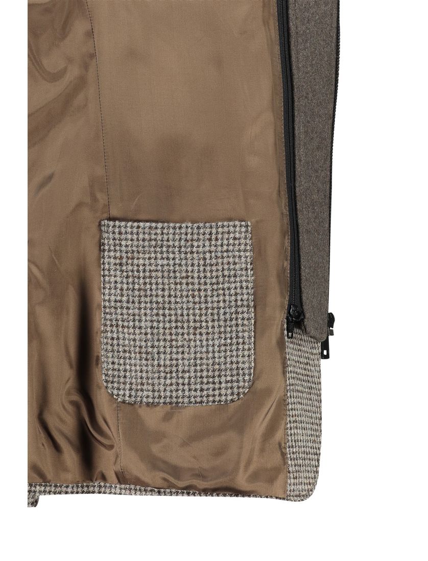 Roy Robson colbert regular fit bruin gemêleerd