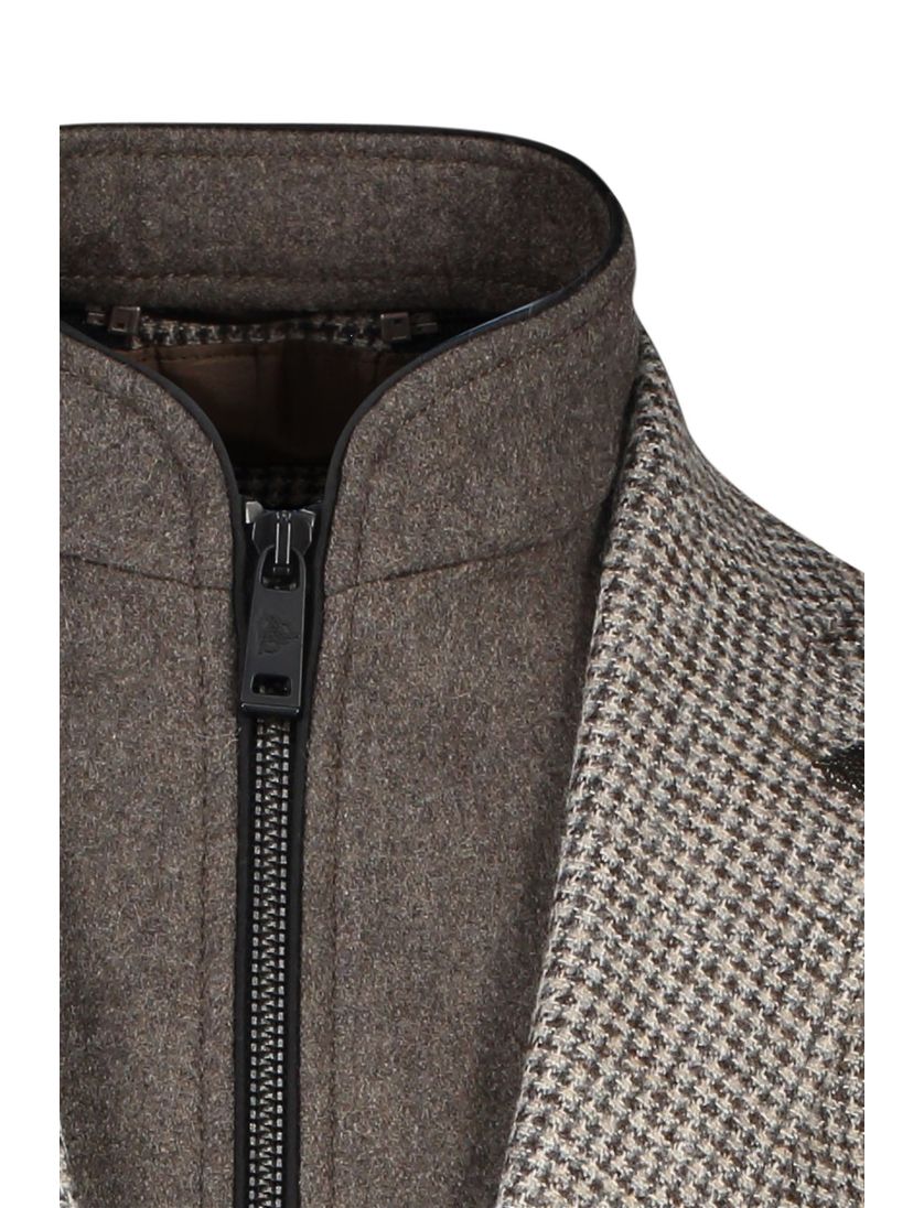 Roy Robson colbert regular fit bruin gemêleerd