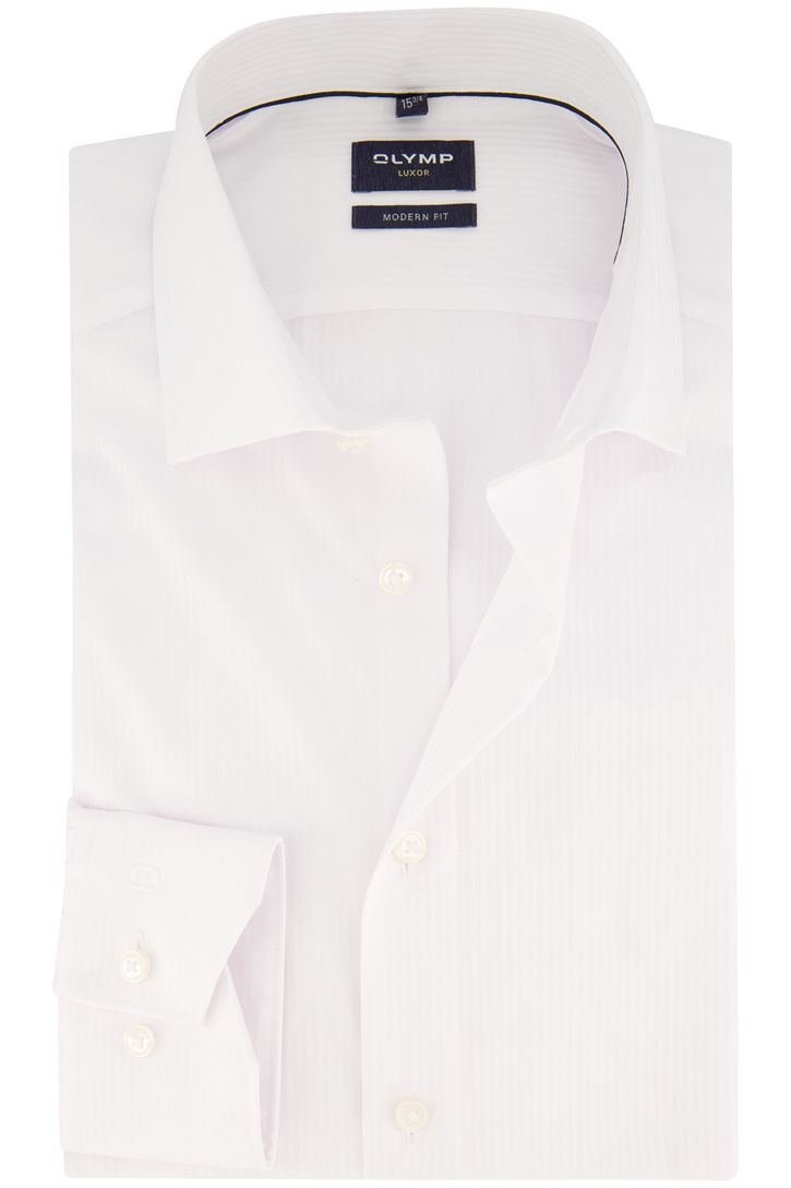 Olymp Luxor Modern Fit business overhemd wit effen katoen normale fit